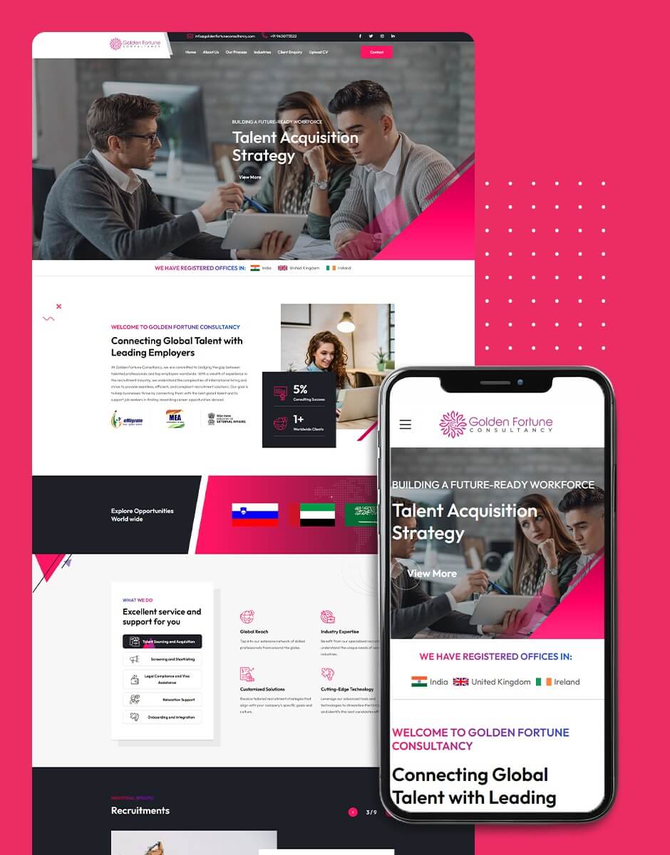 Golden Fortune - web design