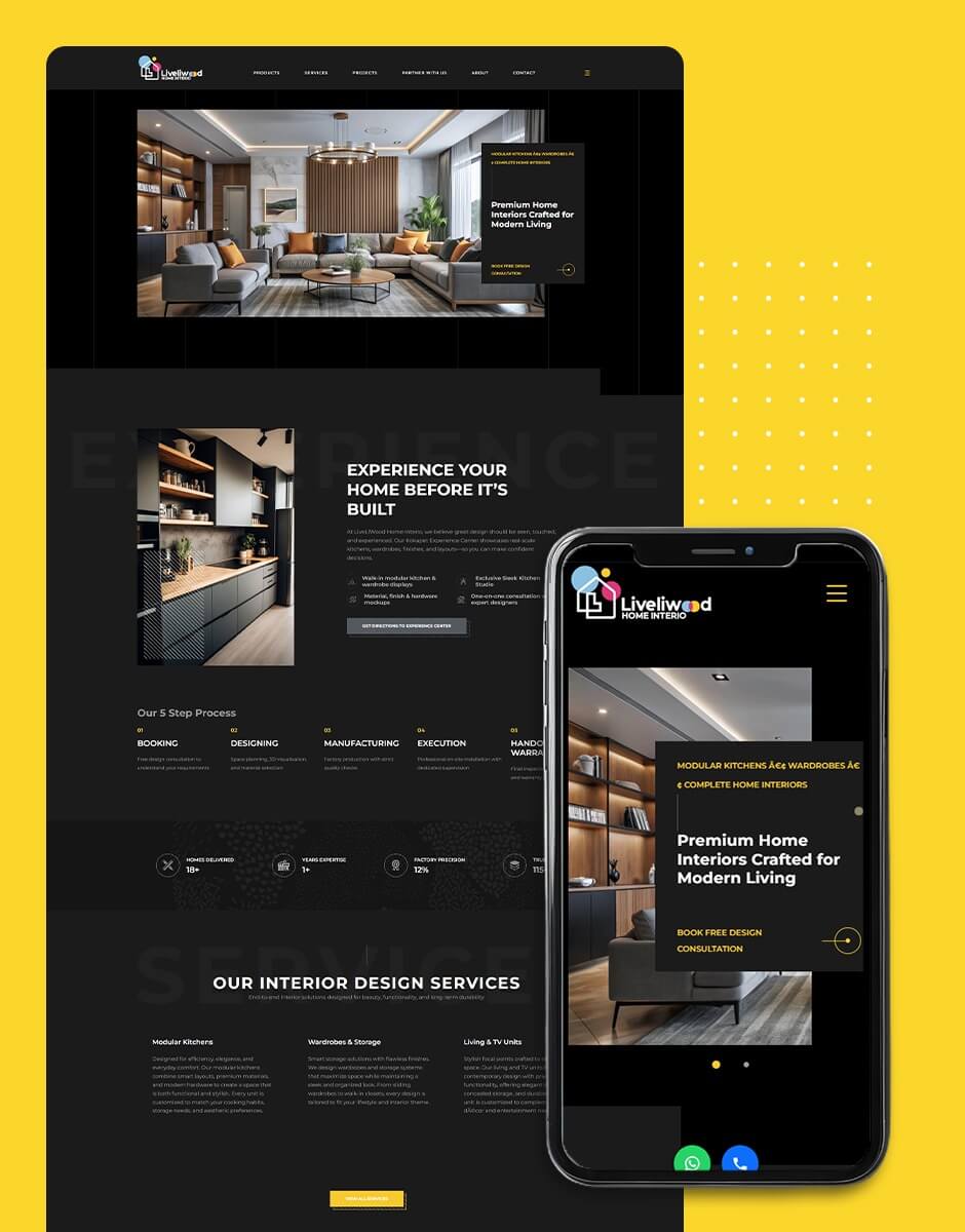 Liveliwood Home interio - web design