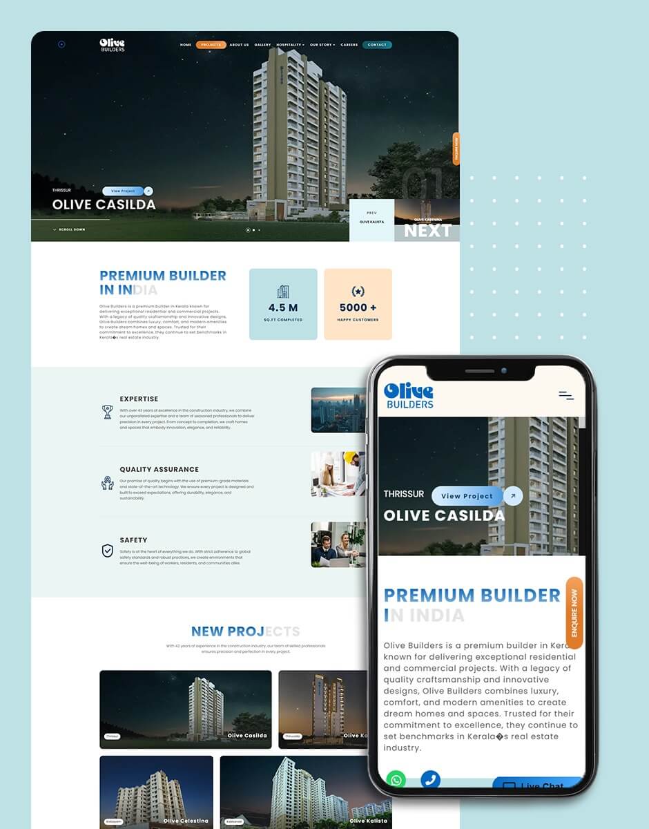 Olive Builders - web design